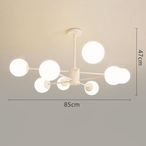 Lustre en verre globe E27 au design suspendu moderne et raffiné - 5