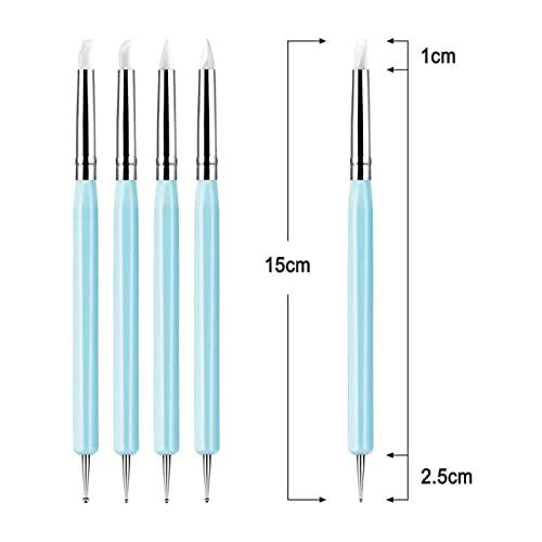 Multifunctioneel Nagelkunst aardewerk embossing klei gereedschap for aardewerk ambachtelijke kunst siliconen borstels Diy Aardewerk klei tool voor kleiaardewerk, doe-het-zelf (Color : Dark Khaki) - Image 5