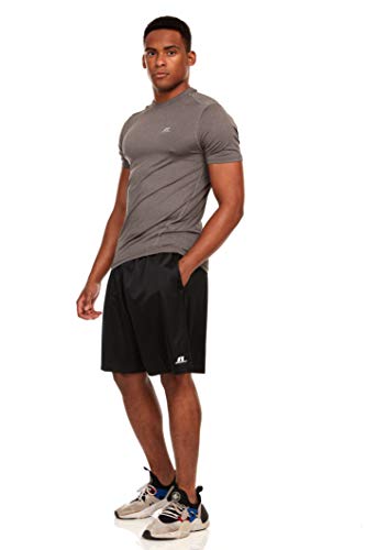 Russell Athletic Men's Fitted Short Sleeve Performance T-Shirt, Black Heather, X-Large #TOP3