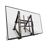 Tragbarer TV-Bodenständer - Rollbarer TV-Ständer, Konferenzraum-Podium, universeller TV-Bodenständer, dreieckiger LCD-TV-Wagen mit Neigungshalterung/Feststellrädern, for den mobilen Einsatz im Homeoff