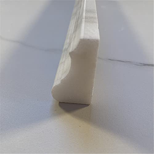 Stone Center Online Calacatta Gold Marble 2X12 Chair Rail Trim Molding Polished Kitchen Bath Wall Floor Backsplash Shower (1 Piece) #TOP7