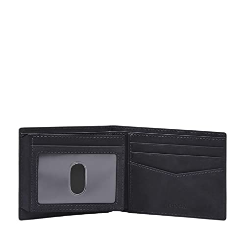 Image of Fossil Men's Everett Leather Bifold with Flip ID Wallet, Midnight Navy, (Model: ML4397406)