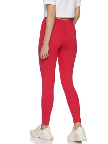 Image of Women's Soft Cotton Ankle Length Leggings | 4 Way Stretch | Mid Rise | Stretchable & Comfortable