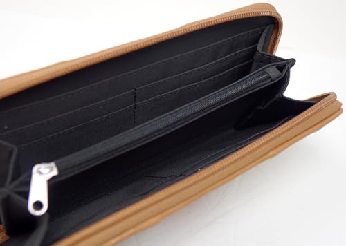 Tommy Hilfiger Women's Red/White Stripe TH Logo Print Zip Around Wallet Clutch Bag - White3