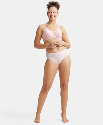 Image of Jockey ES13 Women Wirefree Non Padded Super Combed Cotton Elastane Stretch Full Coverage Plus Size Bra with Side Panel Support