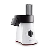 Philips Salatzubereiter – 200W, mit 5 Scheibeneinsätzen zum Schneiden und Reiben (HR1388/80)