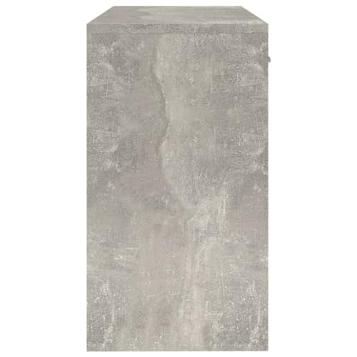 Bureau compact gris béton avec rangements pour libérer de l'espace de travail - 8