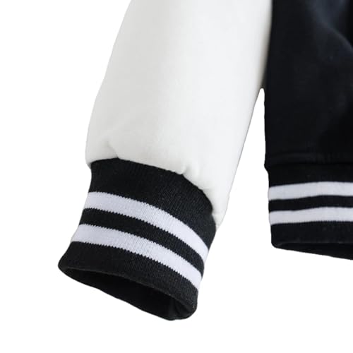 babyhealthy Women's Men's Varsity Baseball Jacket Uniform Pullover Hoodie Sport Sweatshirt Coat Sweater