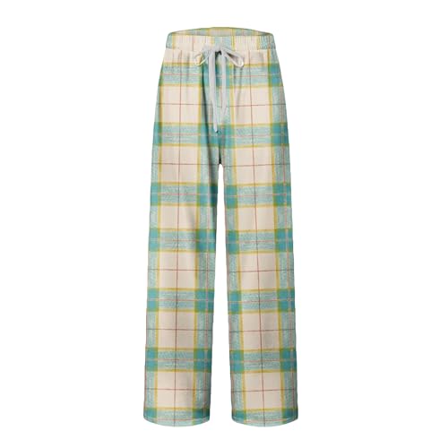 Mens Plaid Pajama Pants Lightweight Lounge Drawstring Soft Men Pajamas Pants with Pockets3