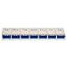 Produktbild Vanlo Pillendose mit 7 Fächern für eine Woche in weiß/blau mit Öffner, Pillenbox, Tablettendose, Medikamentendose - englisch