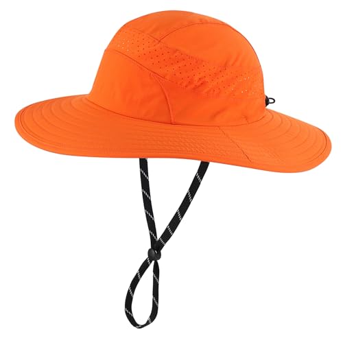 Image of Connectyle UPF 50+ Wide Brim Sun Hat for Men Women UV Protection Bucket Hats Outdoor Breathable Safari Hat for Fishing Hiking