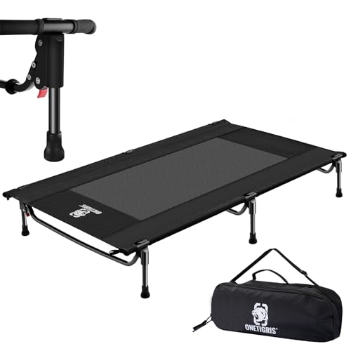 ONETIGRIS Elevated Dog Bed, Outdoor Dog Cod Large Raised Dogs Bed with Chew Proof Mesh, No-Slip...