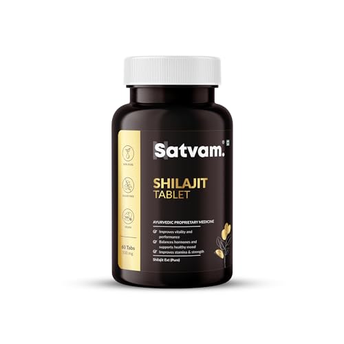 N Satvam Shilajit Tablet- Ayurvedic Proprietary Solution | Rich in Shilajit Ext(Pure) | Balances Hormones and boosts Stamina, Strength and Vitality | Suitable for All-(60 Veg Tablets)Pack of 1 N Satvam Shilajit Tablet- Ayurvedic Proprietary Solution | Rich in Shilajit Ext(Pure) | Balances Hormones and boosts Stamina, Strength and Vitality | Suitable for All-(60 Veg Tablets)Pack of 1