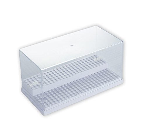 Acrylic Display Case/Box 2 Steps Perspex Dust Proof Show Any Minifugures and Vinylmation (White)