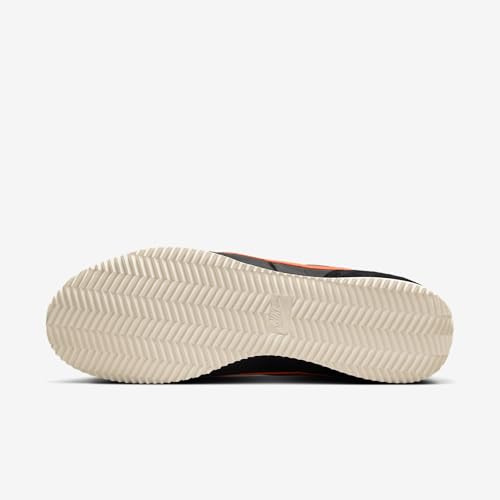 Nike Cortez Textile Men's Shoes (HF0263-003, Black/Sail/Muslin/Safety Orange)2