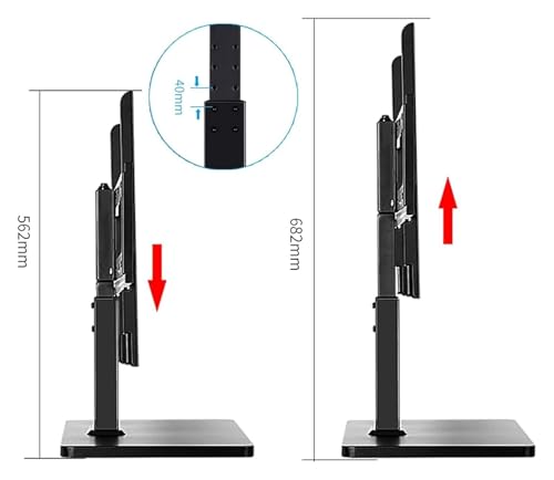 Soporte móvil para TV universal con ruedas y ajuste de inclinación miniatura 7