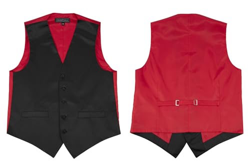 Men's Dress Formal Dress Vest Paisley and Solid Color Vest Necktie Hanky Set2