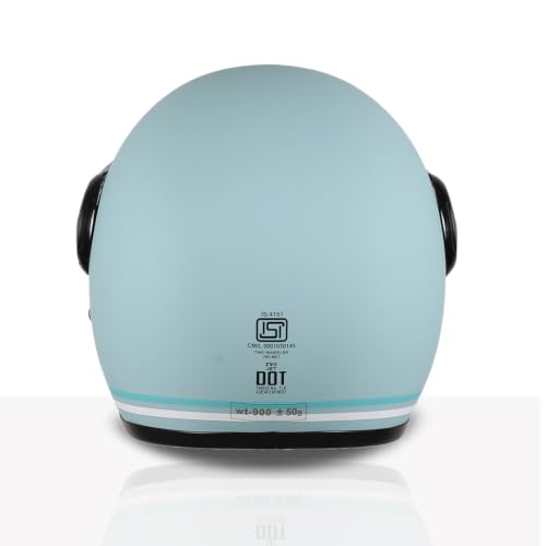 Image of TVS MissFit Women's Open Face Helmet | Lightweight Shell | Pastel Colors Designed Exclusively for Women | Extreme Comfort Fit for Girls | Clear Visor | DOT & ISI Certified