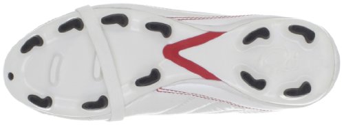 Botas de fútbol para niño blanco blanco con suela estable para campos de césped artificial 4