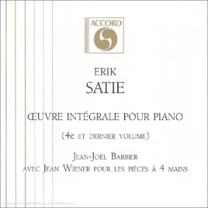 Satie : OEuvre intégrale pour piano, 4e et dernier volume [Audio CD]