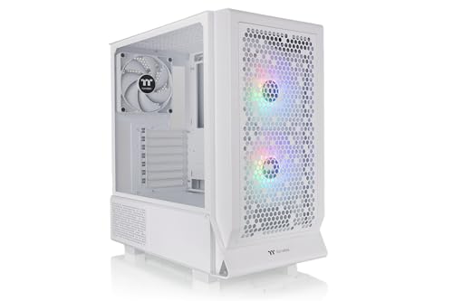 Gabinete Thermaltake Ceres 330 TG ARGB de torre media para PC, compatible con ATX, Project Stealth y BTF, color blanco con vidrio templado miniatura 1