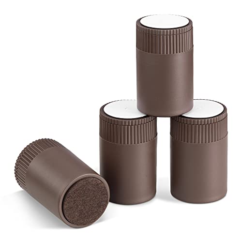 Navaris Adjustable Furniture Risers L - Set of 4 - Leg Extenders For Bed, Chair, Sofa or Desk - Legs Riser w/Non-Slip Pads - Height Range 9.5-10.5cm