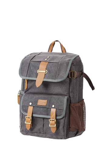 INFINATEZ Canvas Camera Backpack for Photographers, DSLR, Water-resistant compatible with Sony Canon Nikon for Men and Women