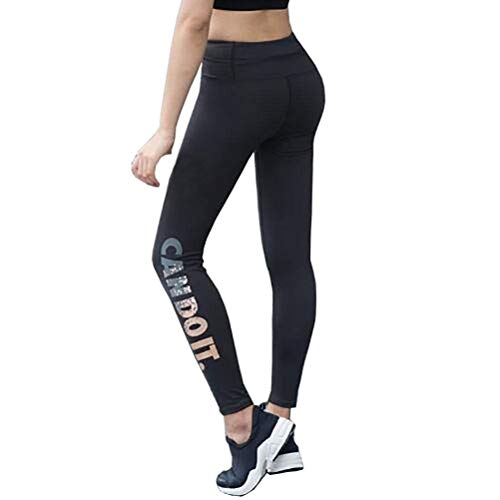 Pantalon De Course Yanhoo Sport Charmant Gym Femme Taille Haute Chic Jeune Sport Gym Yoga Fitness Gamaschenskinny Taille Haute Leggings (Color : Noir, Size : S)