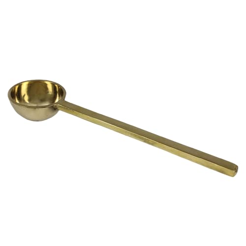 Image of Putrika Brass Utensil Pongal Karandi Set | Pongal Paanai | Cookware | Urli| Heavy Weight Pot with Lid and Ladle | Sankranthi Festival | Pot Inner TIN Coating (8 inch Kuli karandi)