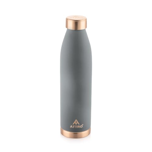 Attro Setu 1000ml Copper Bottle Matte Finish Authentic Bottle Improve Your Immunity, Brain, Nervous System & Healthy Skin Natural Ayurveda Benefits-Grey (B0CSG96ZH5) Amazon Price History, Amazon Price Tracker