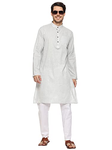 Men Handmade Cotton Kurta Pyjama Set Party Fashion Regular Ethinic Wear Indian Dress