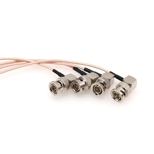 Eonvic 75 Ohm BNC Male Right Angle RG179 Coax Cable for BMCC BMPC Hyperdeck Cameras(1m,2pcs) - Image 4