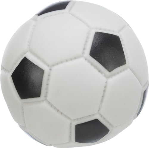 TRIXIE 4011905034362 Soccer Ball, Vinyl 10cm with Sound, natur