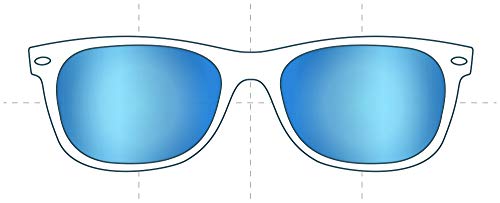 Sunglass Fix Replacement Sunglass Lenses Compatible for Maui Jim MJ257 Kawika 54mm (Non-Polarized Light-Blue Mirror Black Pair-SFxEdge)