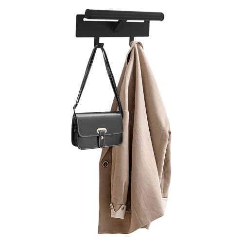 RjcdOPL - Portabolsa para mochila multifuncional de acero al carbono, capacidad de carga 30 kg, para entrada, dormitorio, dormitorio, dormitorio, color negro