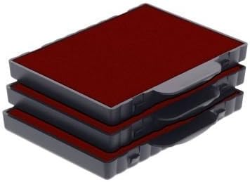 Trodat Replacement Ink Cartridge 6/58 - Pack of 3 Color red