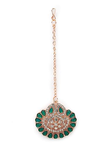 Trendy AD Stones Necklace Set with Earring & Maangtika