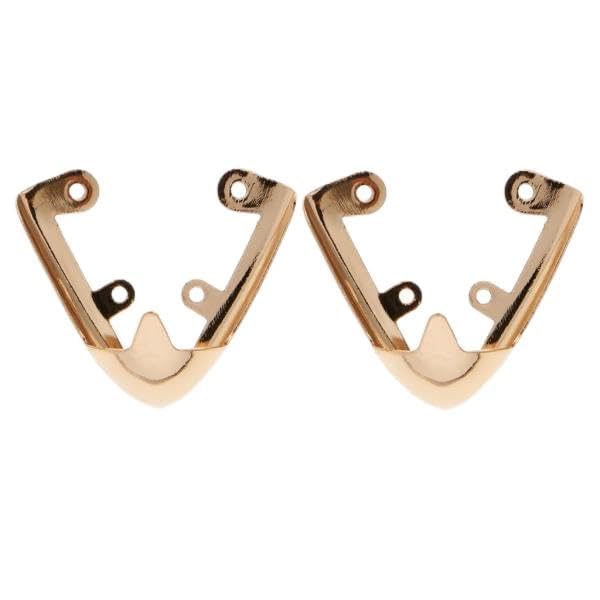 2xFashion Metal Shoes Accessories DIY Metal Pointed Shoe Charm Gold Design 2