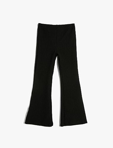 Calzoncillos de niñas Koton estilo pantalones flare de canalé con cintura elástica cómoda 2