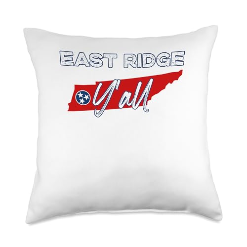 I Love East Ridge Tennessee Y'all TN Volunteer Pride Throw Pillow