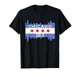 26.2 Mile Marathon Runner T Shirt Chicago Flag Running Gift T-Shirt
