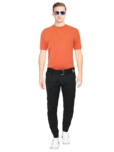 Image of Men's Regular Fit Solid Cargo Pants