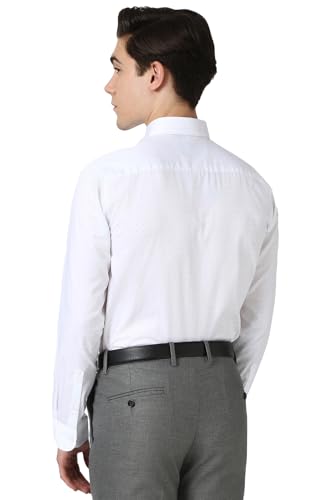 Image of Peter England Men's Cotton Slim Fit Ditsy Printed Full Sleeve Shirt