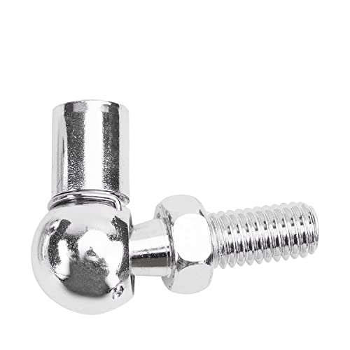 Heyiarbeit 5Pcs Rod End Ball Bearing With Stud, M8 Female Thread 8Mm Round Handle Dia A3 Steel Silver Tone #TOP2