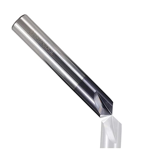 PRXFRWOW 1pcs Chamfer End Mill 60/90/120 Degrees Carbide Chamfering Mill 3 Flute Router Bit Engraving Bit Aluminum CNC End Mill(6xD6x90degrees)