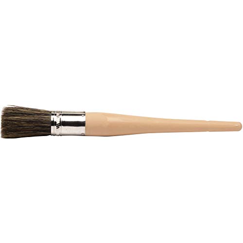 Image of Weiler 40122 #10 1-1 /16 inch Round Sash Brush, Grey Bristle Fill, 2-1 /4 inch Trim Length, Plain Foam Handle