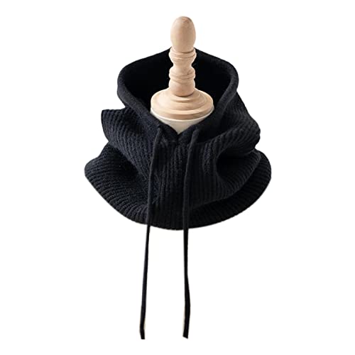 ehbn9 Femmes Faux Cols Écharpe À Capuche Automne Hiver Style Coréen Long Chaud Détachable Noir Cover