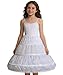 ABAO SISTER 3 Hoops Petticoat for Flower Girls Crinoline Skirt Girl Full Slip Underskirt (2-5T,White)