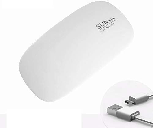 Nail Dryer, LED Therapy Machine with USB UV Mini Nail Lamp 6W White Nail Tool Nail Varnish Polish Baking Lamp