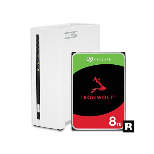 Image of QNAP 1 Bay Home NAS with 8TB Storage Capacity, Preconfigured Seagate IronWolf Drive Bundle, with 1GbE Ports (TS-133-18ST-US)